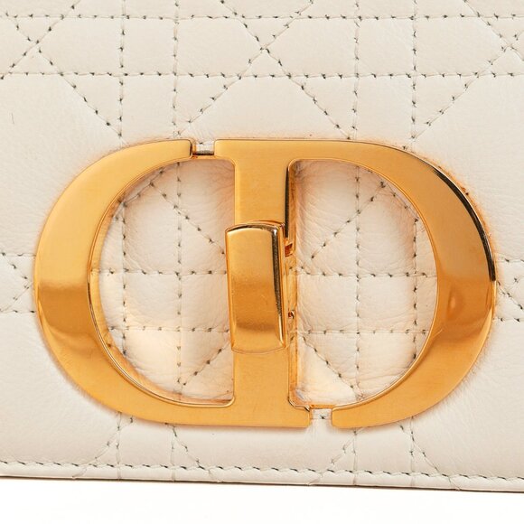 Christian Dior Small Dior Caro Ivory Cannage Calfskin Crossbody - Picture 9 of 13